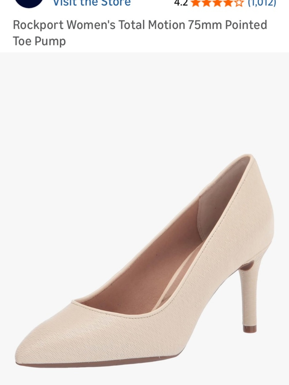 Rockport comfort heel size 10 worn once vanilla wavy